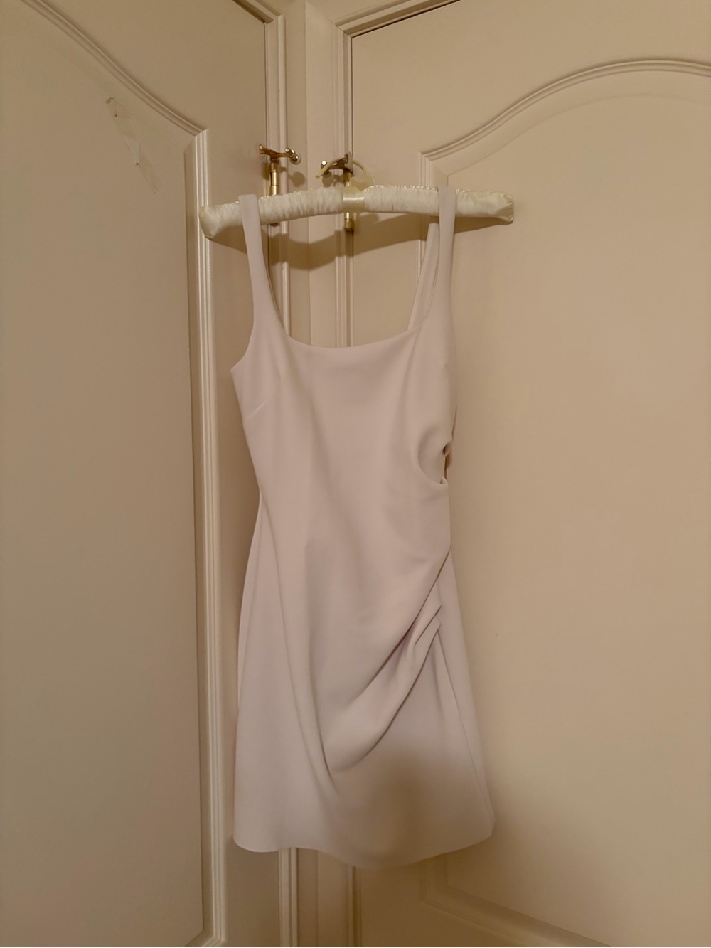 Bec & Bridge Ivory Draped Mini Dress